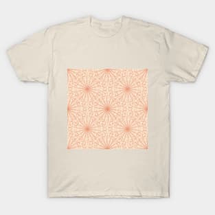 Bright Orange Swirl Mandala Pattern T-Shirt